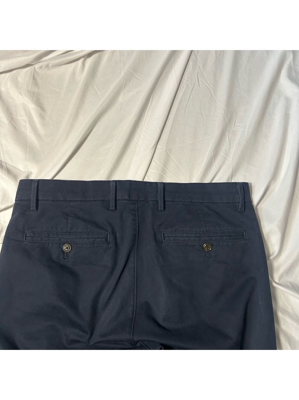 GAP Essential Khaki Skinny Pants Men's 33x32 Navy Casual Stretch Stylish - Picture 2 of 10